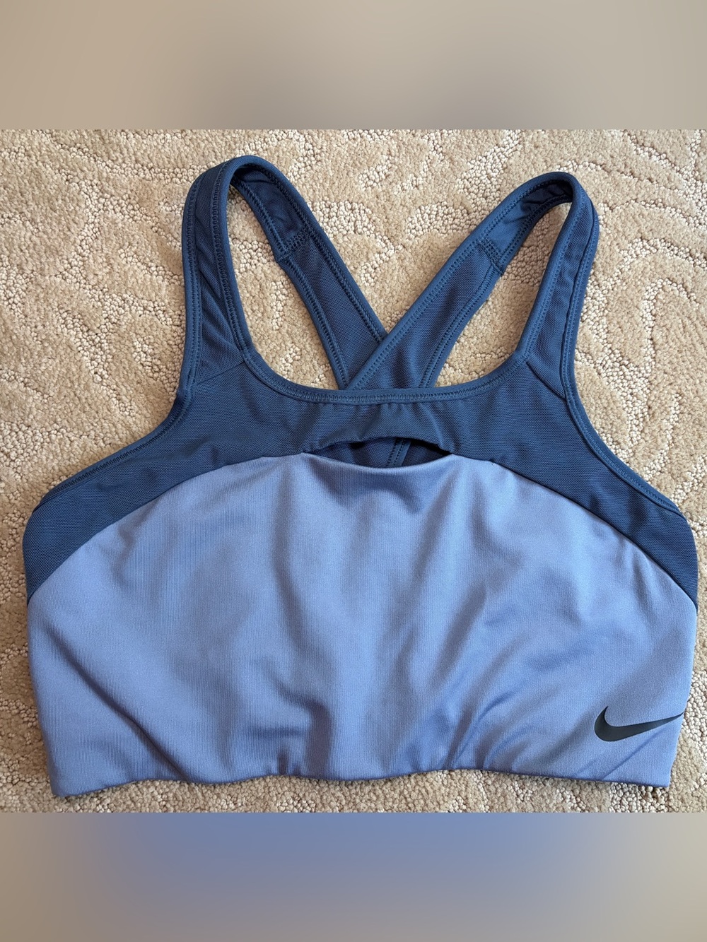 Nike Two-Tone Navy and Light Blue Sports Bra